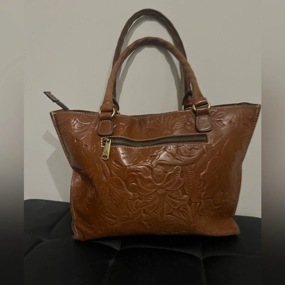 Patricia Nash Zancona Tooled Brown Leather Tote Reiti Wallet New With Tags $308
